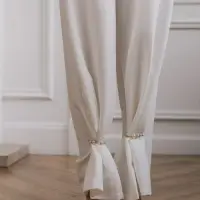 Булавка &laquo;Три жемчужины&raquo;, 6 см, белая в золоте