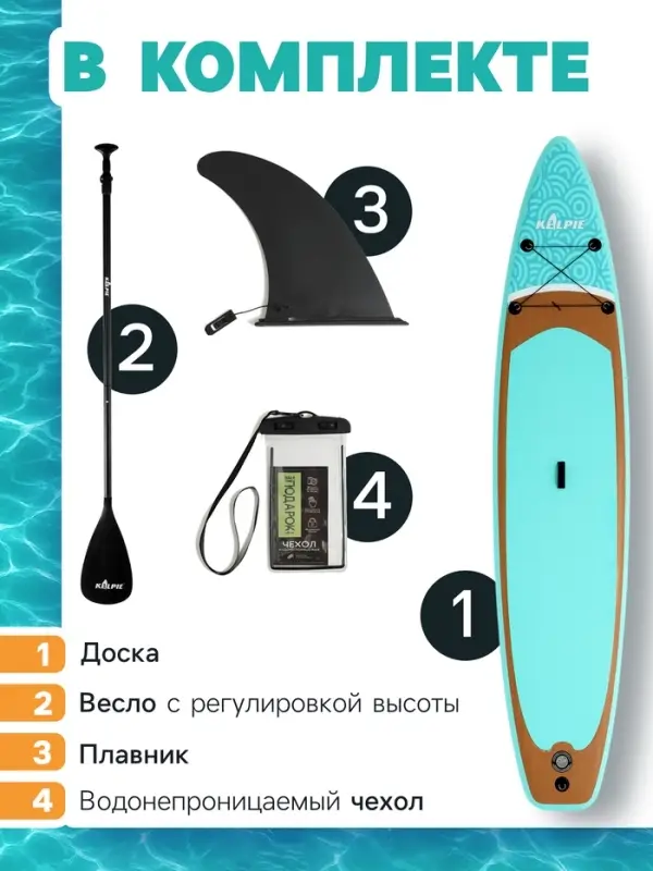 Сапборд надувной TOURING KELPIE 12.6", 383&times;80&times;15 см