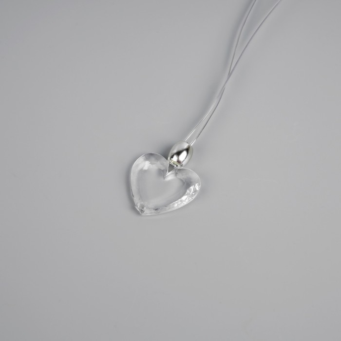 Светодиодный кулон «Сердце» 60 см, батарейки, свечение мульти (RGB) Светодиодный кулон «Сердце» 60 см, батарейки, свечение мульти (RGB)