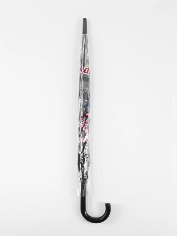 Зонт - трость полуавтоматический &laquo;Город&raquo;, 8 спиц, R=39/58 см, d=78 см, прозрачный, чёрный