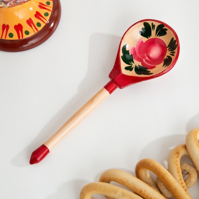 Ложка полубаская «Матрёшка», 19×6 см, микс Ложка полубаская «Матрёшка», 19×6 см, микс