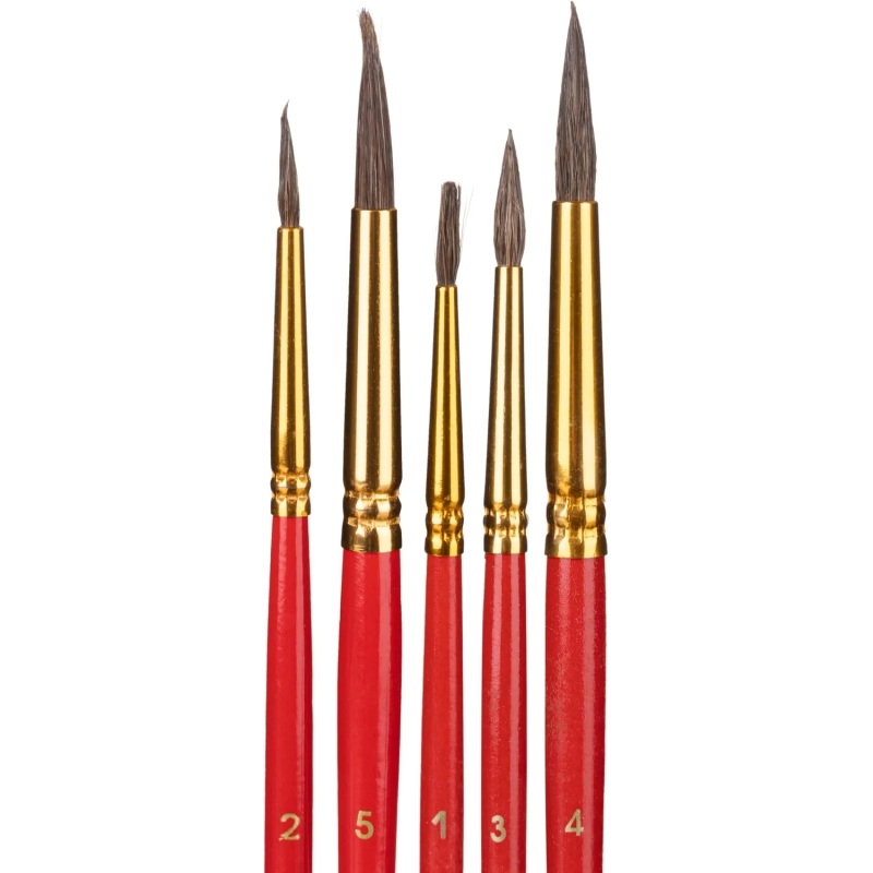 Набор кистей Гамма Пони 5 шт кр№ 1,2, 3, 4, 5, 230818.01.01