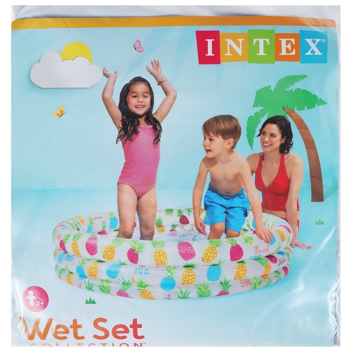 Бассейн надувной «Ананасы», 132 х 28 см, от 2 лет, 59431NP INTEX Бассейн надувной «Ананасы», 132 х 28 см, от 2 лет, 59431NP INTEX