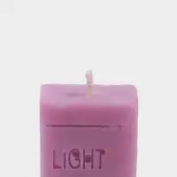 Свеча с надписью Light a candle, 1.5&times;1.5&times;8.5 см, соевый воск, МИКС