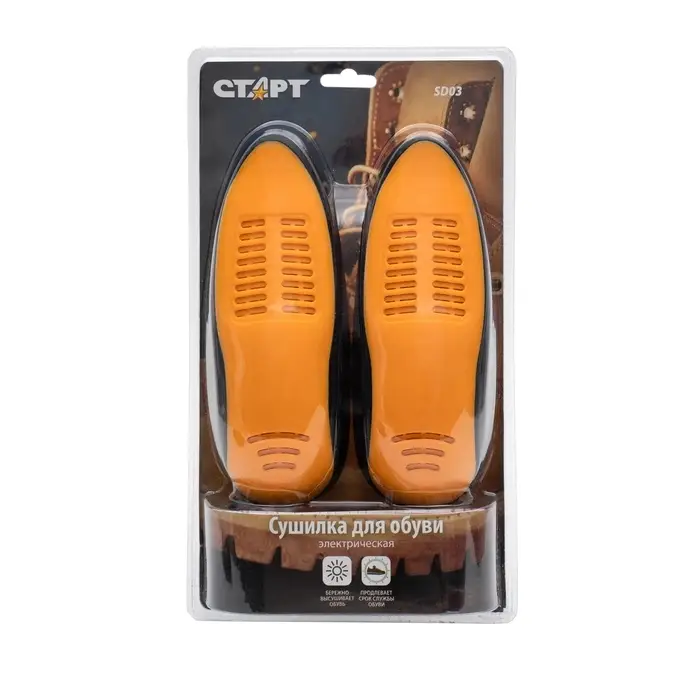 Сушилка для обуви &laquo;Старт&raquo; SD03, 16 Вт, 17 см, индикатор, жёлто-чёрная