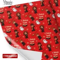 Упаковочная бумага &laquo;Зима&raquo;, 70&times;100 см, глянец, 1 лист