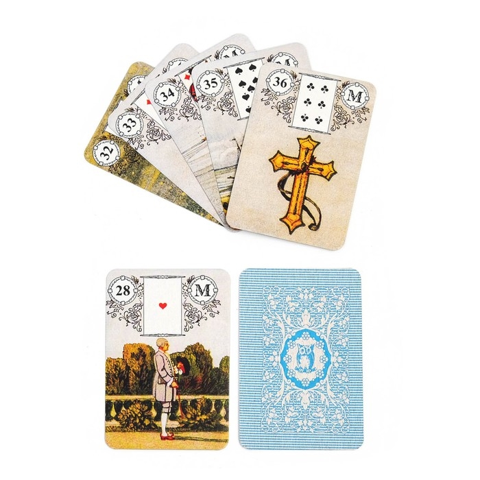 Карты гадальные  Карты гадальные "Ленорман", 36 карт, с инструкцией, карта 5 х 7.5 см