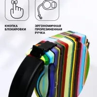 Рулетка, 5 м, до 15 кг, резиновая ручка, разноцветная