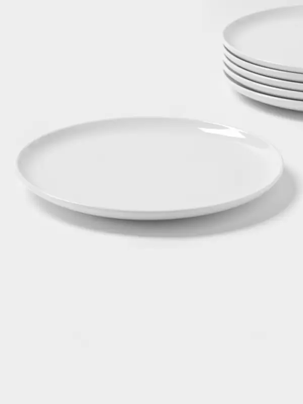 Тарелки Magistro Mien, d=26.3 см, набор 6 шт., фарфор, белые