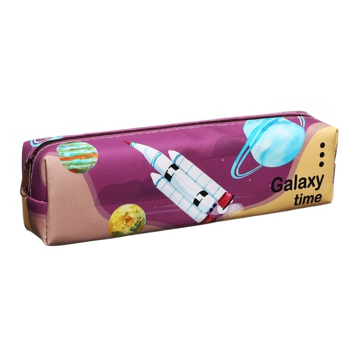 Пенал школьный Пенал школьный "Космос", на молнии, красный