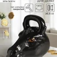 Копилка для денег &laquo;Гиря конь&raquo;, гипс, 20.5&times;25 см, чёрный