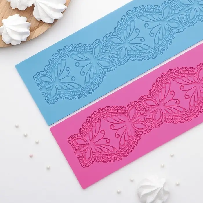 Коврик для айсинга Доляна «Бабочки», силикон, 39×10×0,5 см, цвет МИКС Коврик для айсинга Доляна «Бабочки», силикон, 39×10×0,5 см, цвет МИКС