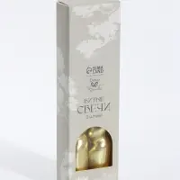 Свечи витые, набор 2 шт., лакированная, 25&times;170 мм, золото