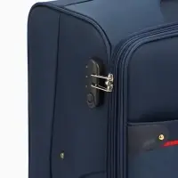 Чемодан на колёсах TEXTURA, кодовый замок, текстильный, с увеличением, 47&times;30&times;78 см, 28", синий