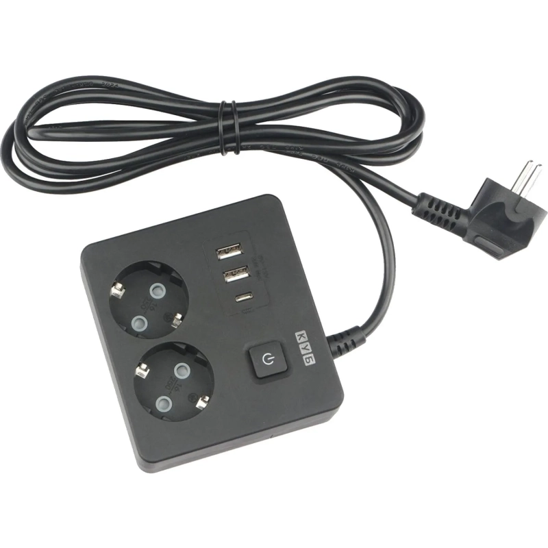 Удлинитель Power Cube, 2р,3USB, 3500 Вт, 16А,1.9 м, 3x1,0 черн.(PC-1B-2M)