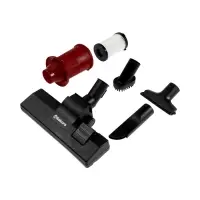 Пылесос Sakura SA-8322R, вертикальный, 800 Вт, 1 л, 79 дБ, шнур 4 м, 4 насадки, красный, серый