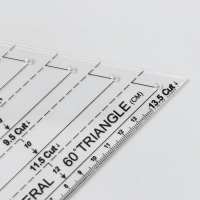 Линейка для пэчворка пластик 60° "Треугольник"