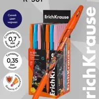 Ручка шариковая ErichKrause R=301 Classic Stick &laquo;Ну, Погоди!&raquo;, узел 0.7 мм, синяя, МИКС