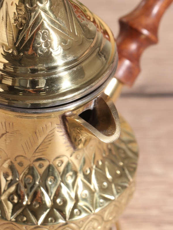 Турка Турка "Волшебная лампа" латунь, с крышкой и деревянной ручкой 350 мл