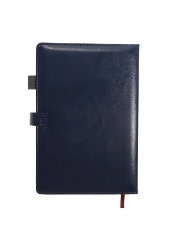 Ежедневник недатированный формат А5, 80л, линия, с ручкой, подар коробка, Синий