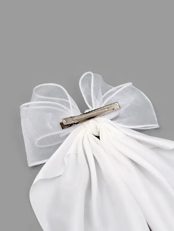 Бант для волос на заколке с лентами, белый, Принцессы Дисней