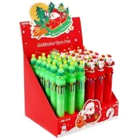 Ручка шариковая многоцветная Calligrata &laquo;Ёлка&raquo;, автоматическая, 10 цветов, 0.7 мм, подарочная, МИКС