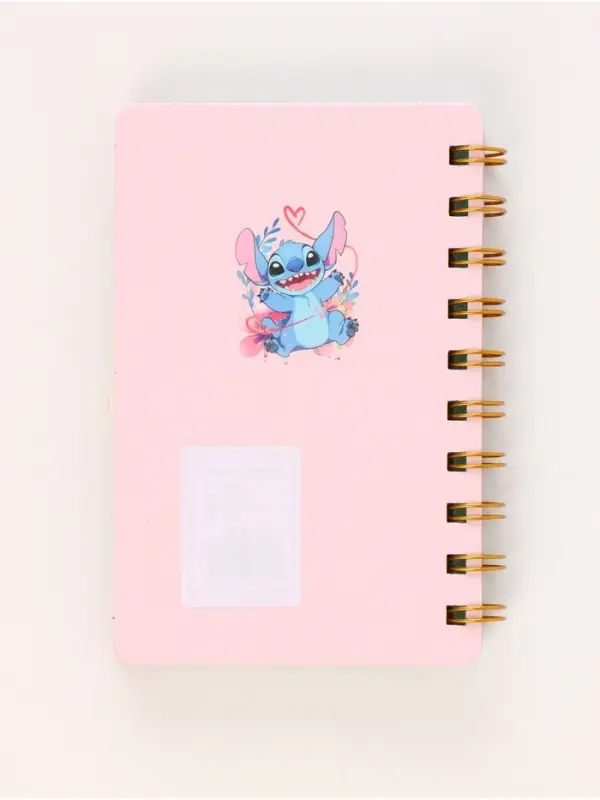 Блокнот с разделителями А6, 65 л ручка с кристаллами и стикеры-наклейки Стич 4 Блокнот с разделителями А6, 65 л ручка с кристаллами и стикеры-наклейки Стич 4