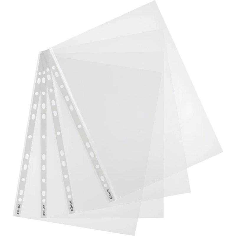 Файл-вкладыш Комус А4+ 90 мкм рифленый 50 штук в упаковке