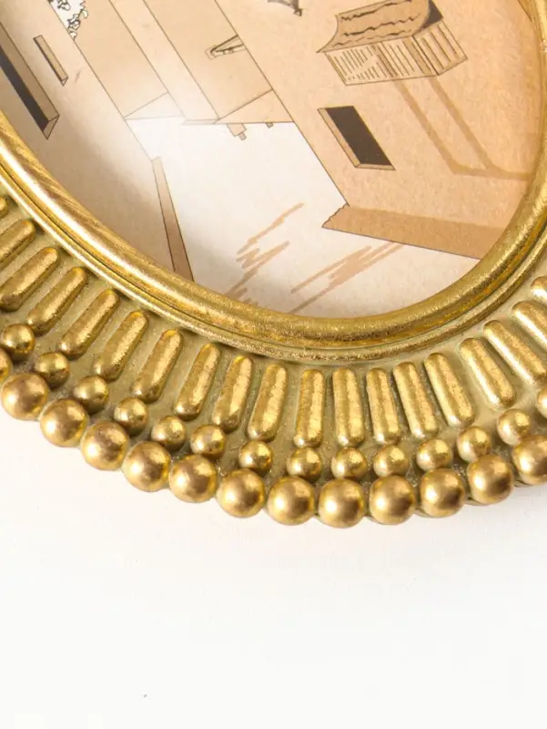 Фоторамка полистоун 10х15 см "Точки и тире" золото 16,4х2,3х21,3 см