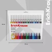 Фломастеры 18 цветов ErichKrause light, в футляре с европодвесом