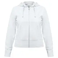 Толстовка женская Hooded Full Zip белая, размер XS