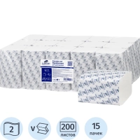 Салфетки бумажные Luscan Professional N4 2сл 200л 15пач/уп