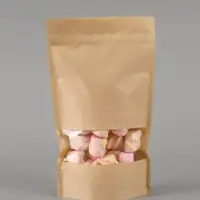 Дой пак бумажный крафт с окном 135х225