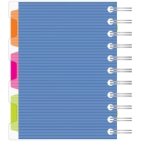Бизнес-тетрадь 140л,кл,А6,SPIRAL BOOKСиний,евроспир,обл.пласт,раздел.84113