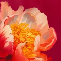 Пакет подарочный ламинированный &laquo;Пион&raquo;, бордовый, 18&times;22.3&times;10 см