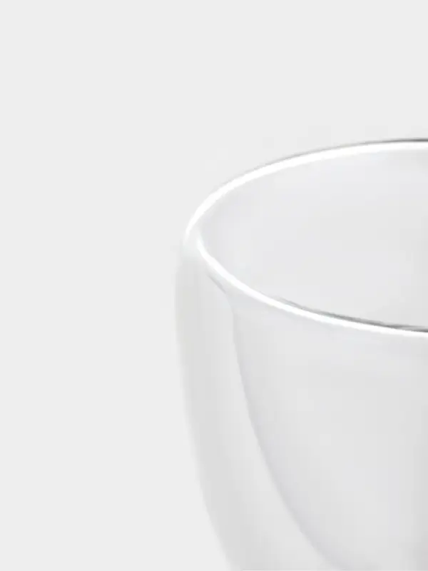 Набор кружек с двойными стенками Доляна &laquo;Сердце&raquo;, 150 мл, 11.5&times;8.5&times;8 см, 2 шт., стекло, прозрачный