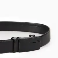 Ремень мужской, ширина 3.5 см, пряжка автомат, чёрный, МИКС