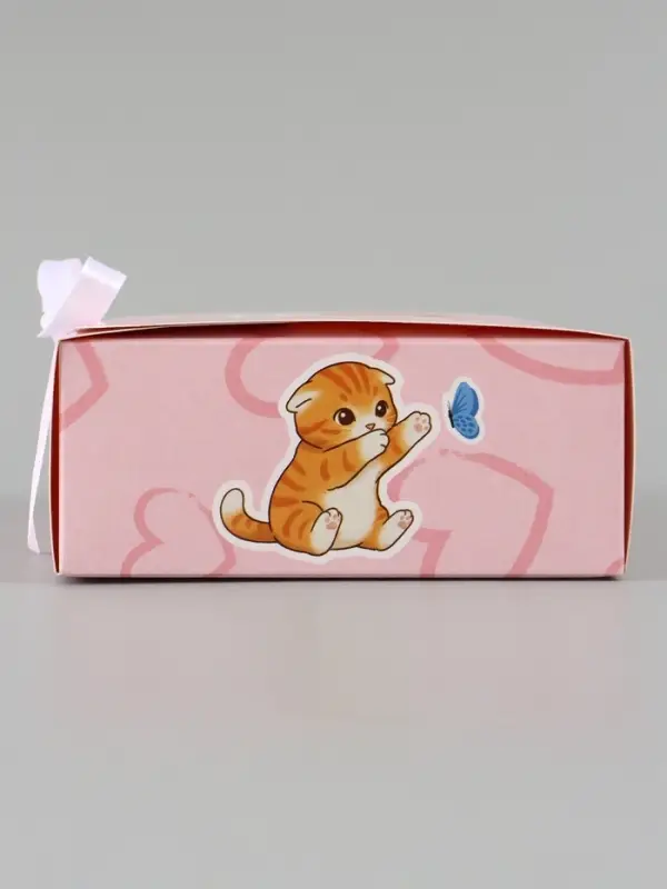 Коробка подарочная самосборная &laquo;Держи подарочек&raquo;, 16.5&times;12&times;5 см, с лентой