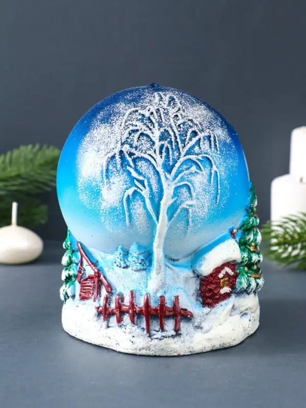 Свеча декоративная &laquo;Зимний вечер&raquo; 11&times;11&times;14 см