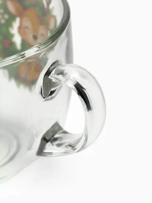 Кружка стеклянная новогодняя &laquo;Оленёнок&raquo;, 500 мл