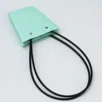 Сумка для цветов тиснение мята влагостойкая, 12&times;12 - 8&times;8 - 12.5 см