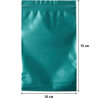 Пакет с замком (Zip Lock) 10 х 15 см, 60 мкм, зеленый,  100 шт/уп