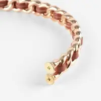 Ручка для сумки, металлическая, с винтами для крепления, 12.8&times;6.5 см, цвет золотой, коричневый