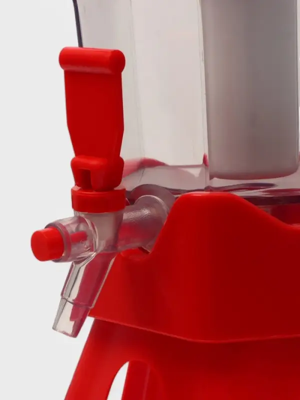 Башня пивная Tavimo, колба 3 л, ёмкость для льда, подсветка, пластик, красная