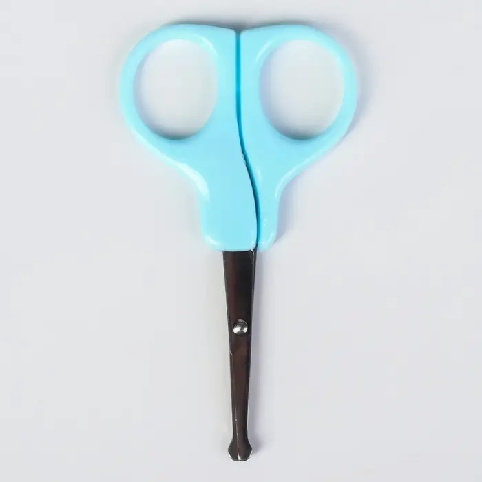 Детский маникюрный набор Крошка Я, 2 предмета: ножницы, щипчики, от 0 мес., голубой