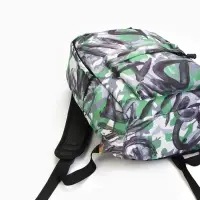 Рюкзак школьный на молнии, с карманами, с абстрактным принтом, размер 30&times;13&times;42 см, зелёный