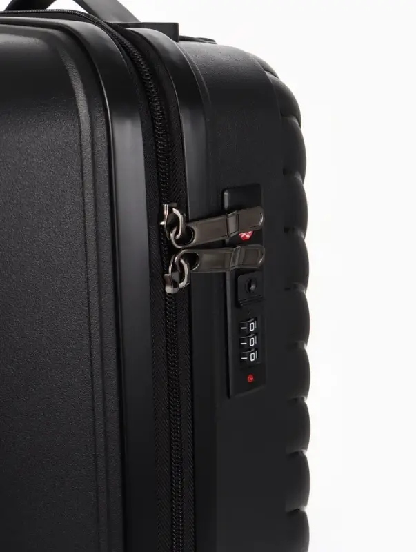 Чемодан на колёсах, 20", кодовый замок, 36&times;20&times;54 см, чёрный
