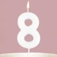 Свеча для торта, цифра &laquo;8&raquo;, светится в темноте, 3.8&times;8 см