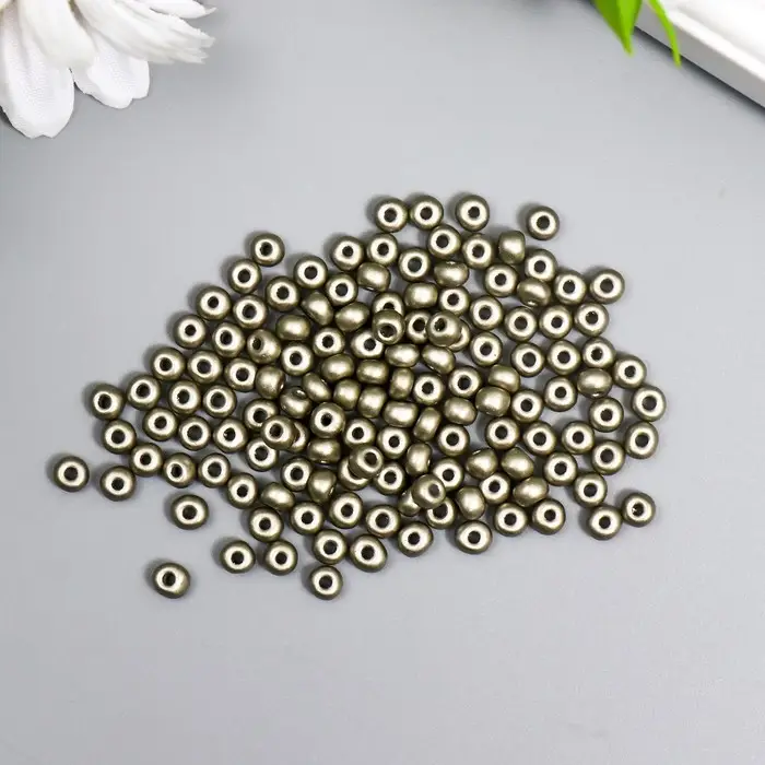 Бисер стекло 6/0  Бисер стекло 6/0 "Металлик. Горное эхо" 10 гр
