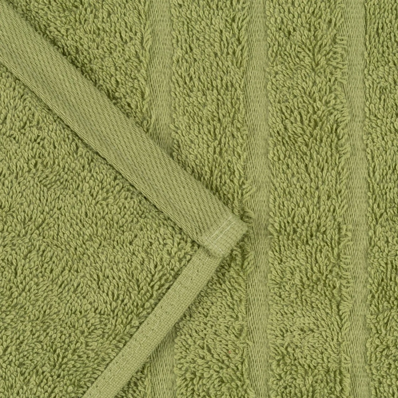 Полотенце махровое Luscan/бордюр 450г/м2, 70х140, оливковый
